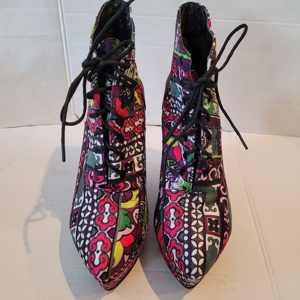 Charles Albert Multicolor Patterned Platform Shoes - image 4